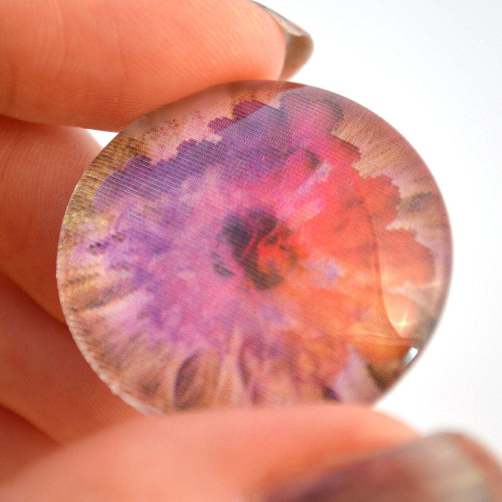 Burst of Colored Smoke Changing Animated Glass Eyes