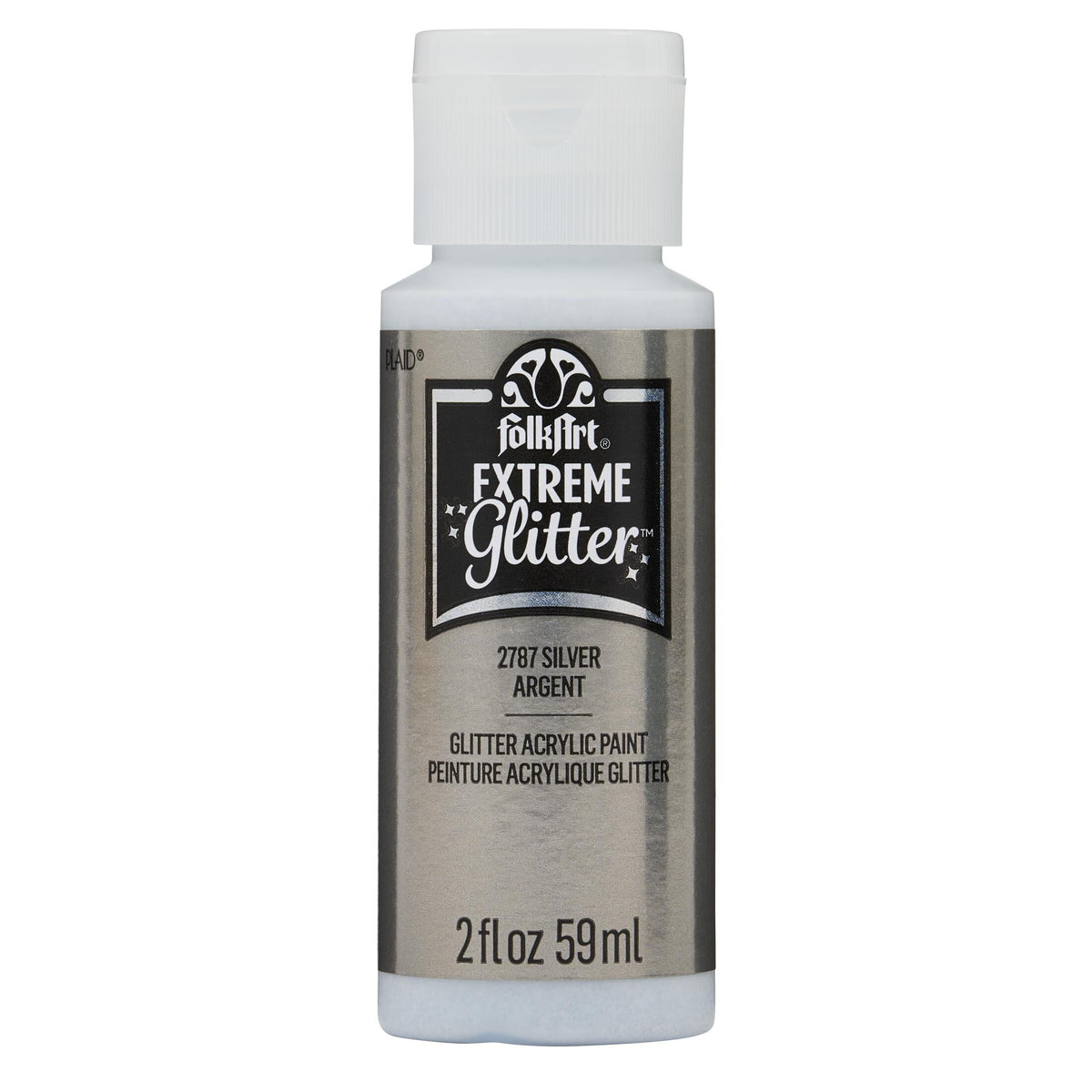 FolkArt Extreme Glitter Acrylic Craft Paint, Glitter Finish, Hologram, 2 fl oz
