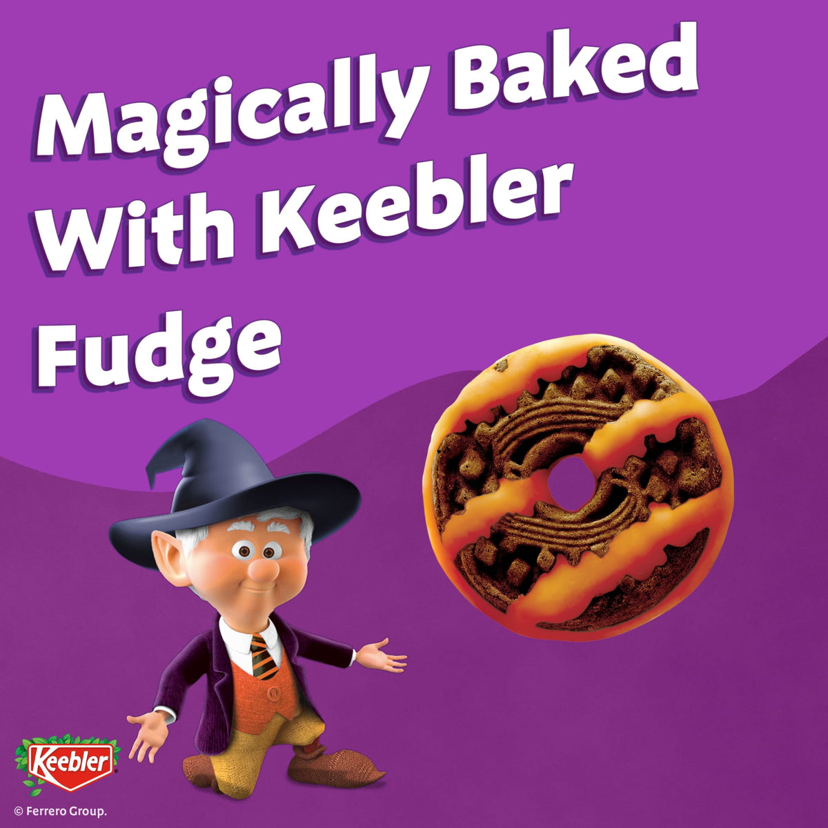 Keebler Spookie Fudge Stripes Minis, Halloween Candy, Chocolatey Cookies, 30 Glow-in-the-Dark Packs, 15 oz
