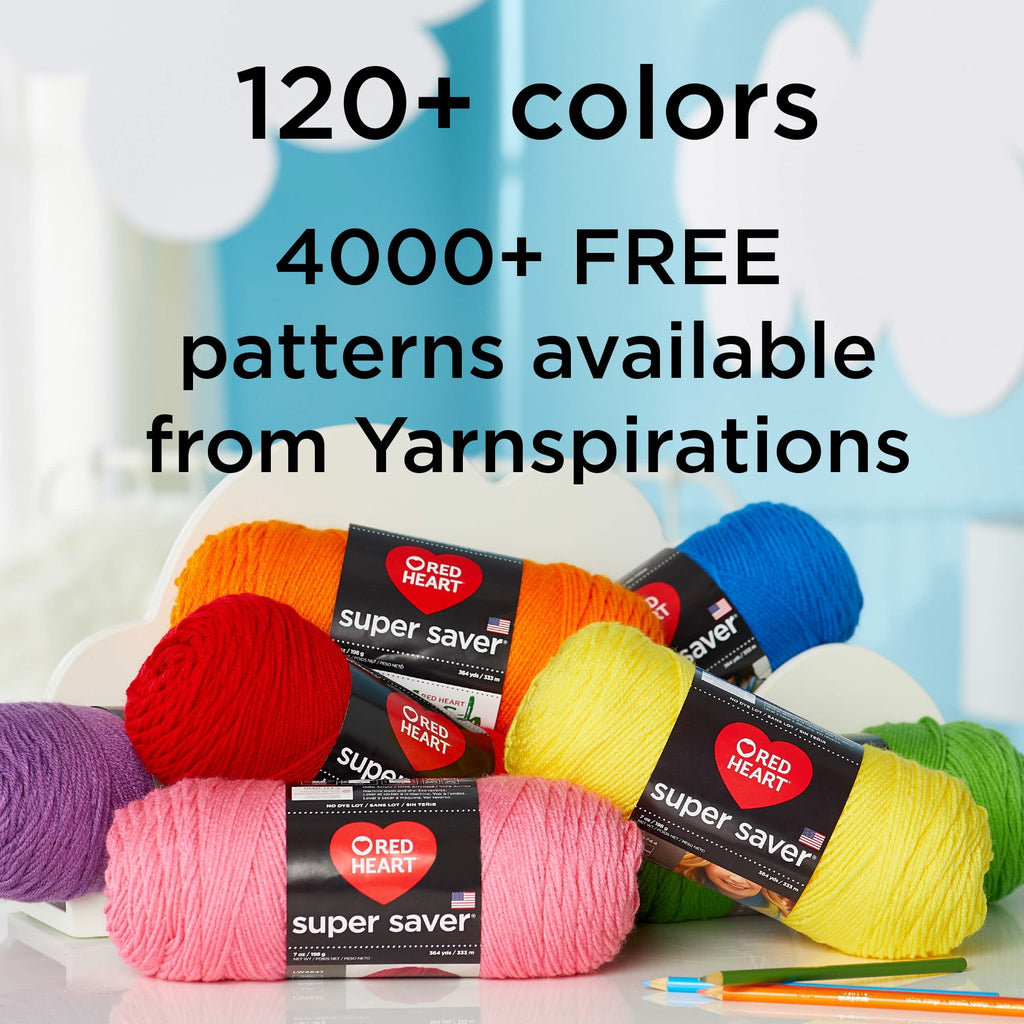 Red Heart Super Saver Jumbo #4 Medium Acrylic Yarn, Starburst Print 10oz/283g, 482 Yards