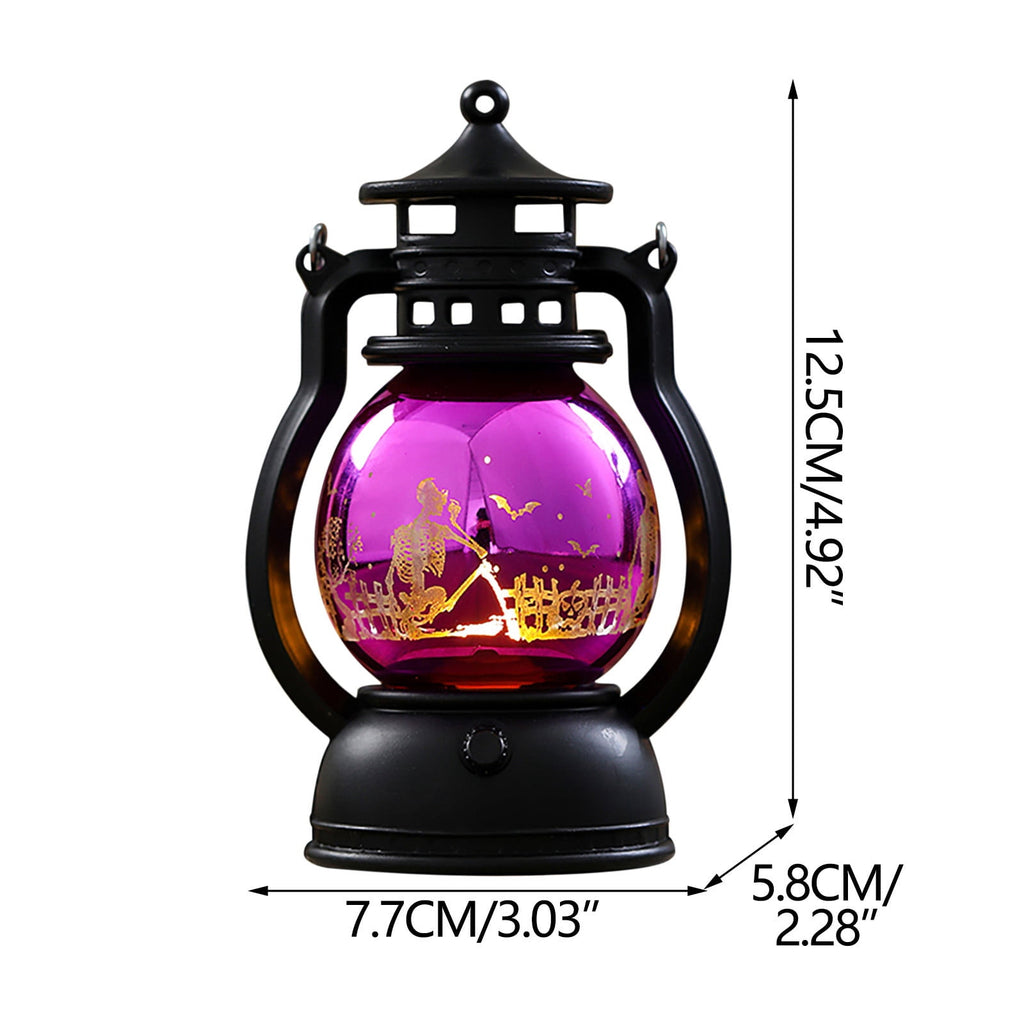 Halloween Oil Lamp Outdoor Lights, Flickering Flame Solar Lanterns Lights Outdoor Waterproof, Hanging Lantern Decorative, Solar Powered Lanterns for Yard Patio Path Tree Garden Decor