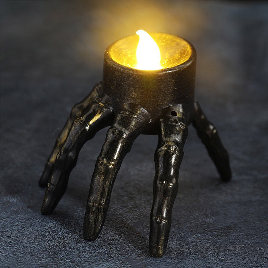 5pc Halloween Spooky Skeleton Hand Candle Flameless Candle Lamp Scary Spooky Candle Halloween Decoration Lights