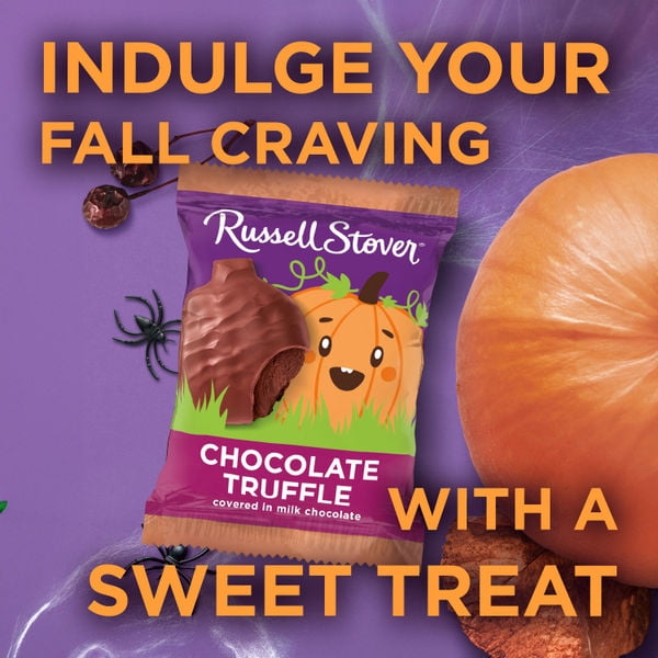 RUSSELL STOVER Halloween Dark Chocolate Coconut Crème Pumpkin, 1.3 oz. (Pack of 18)