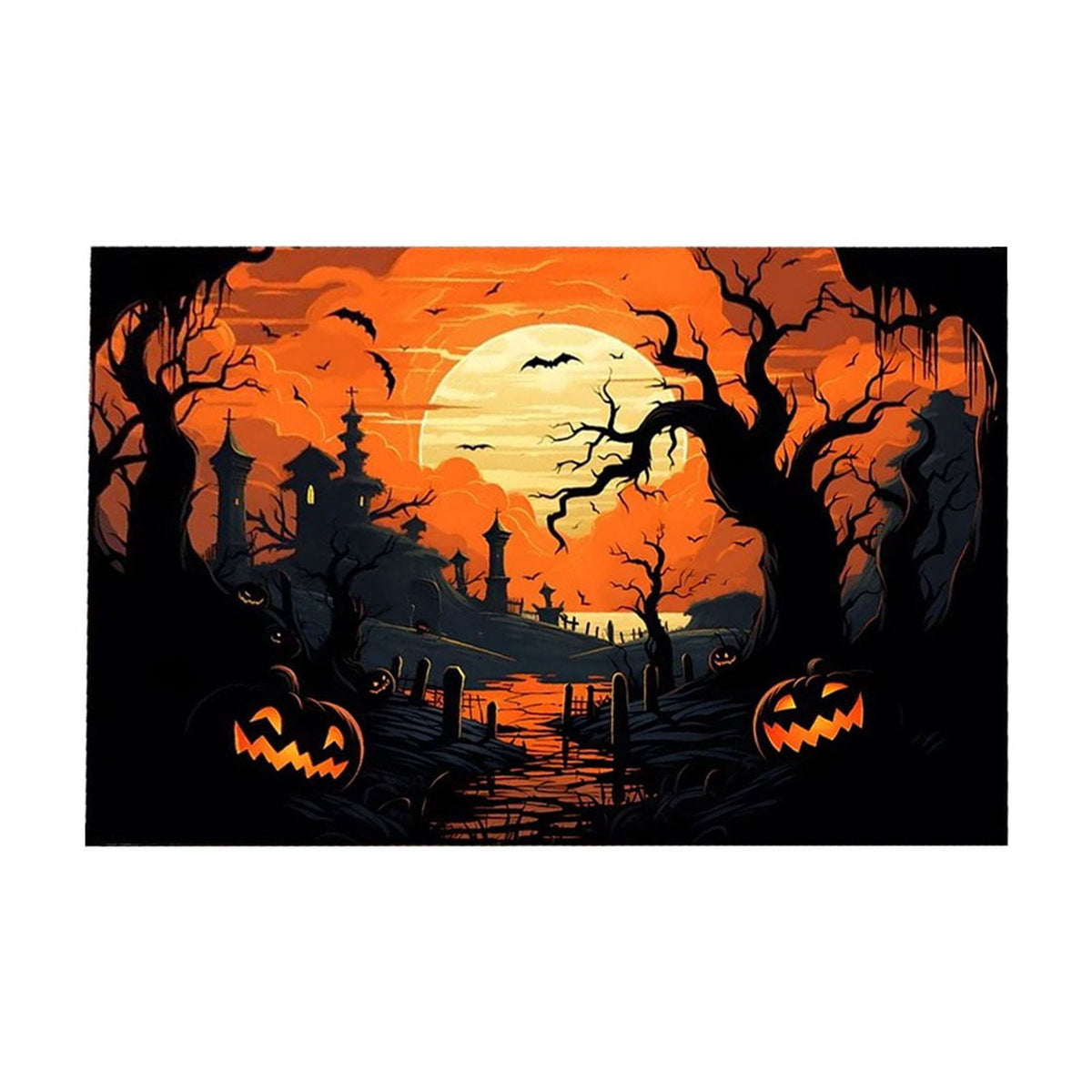 Vggrvlo Under5 Halloween Kitchen Rugs Mats for Floor Non Slip Extra Thick Chenille Door Mat Machine Washable Bath Mats Halloween Decorations