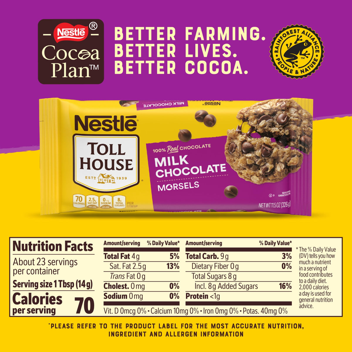 Nestle Toll House Milk Chocolate Regular Baking Chips, 11.5 oz Bag