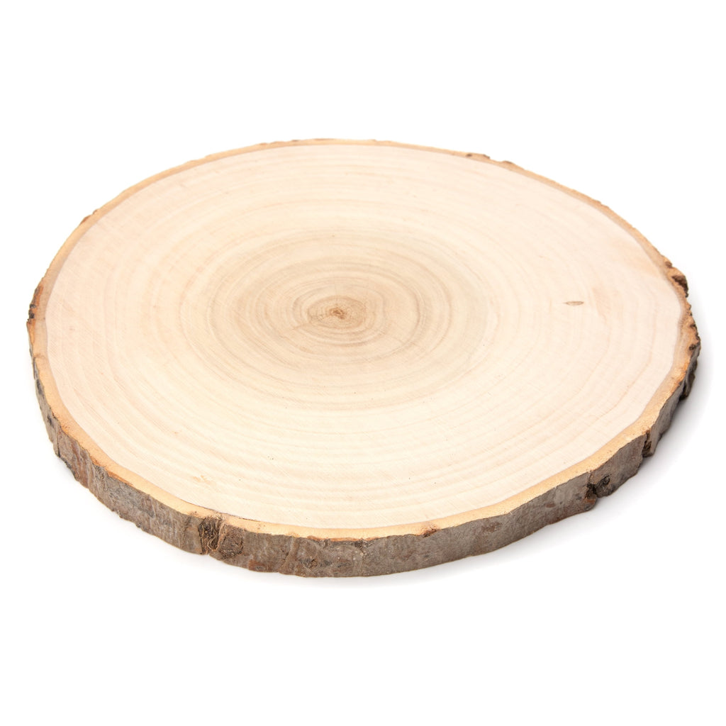 Hello Hobby Poplar 7" Round Rustic Wood Slice with Bark