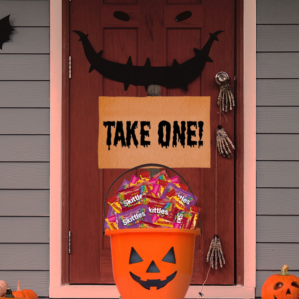 Skittles & Starburst Fun Size Chewy Halloween Candy Variety Pack - 105 Ct Bulk Bag