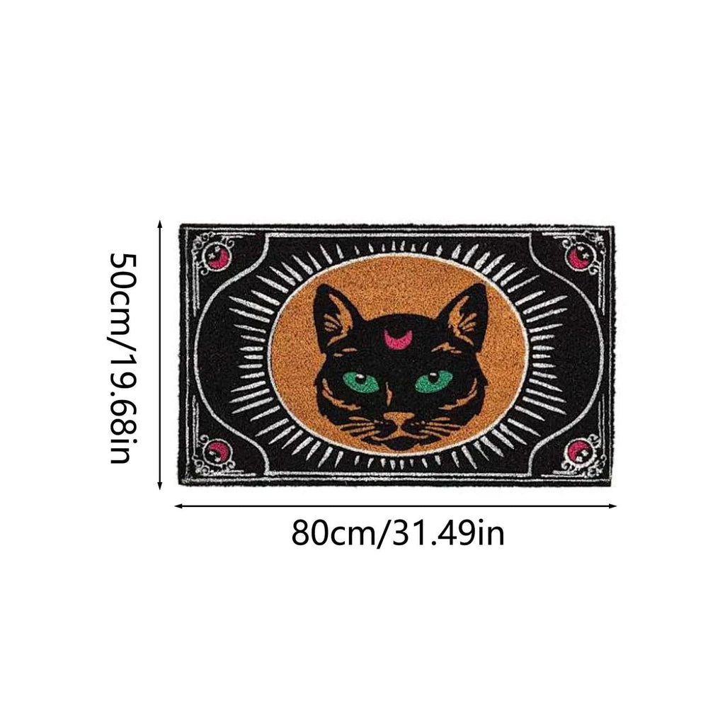 Witch-Themed Halloween Door mat 20×32in, Gothic Rug, Halloween Welcome Mat For Front Door Porch Home Decor