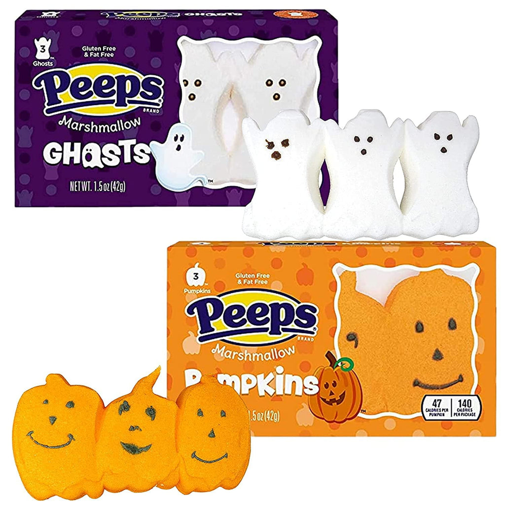 Halloween Peeps Candy, Character Shaped Marshmallows, Pack of 4, 3 Count per Pack