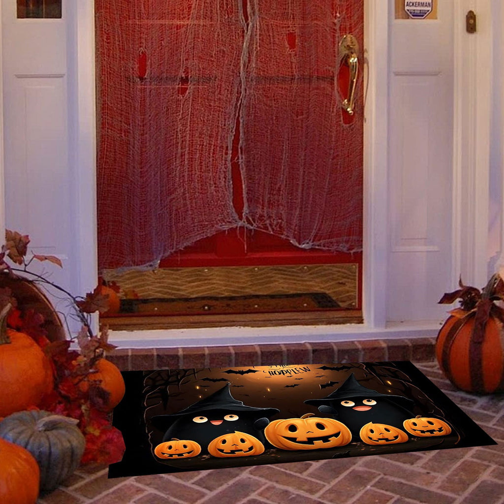 Vggrvlo Under5 Halloween Kitchen Rugs Mats for Floor Non Slip Extra Thick Chenille Door Mat Machine Washable Bath Mats Halloween Decorations
