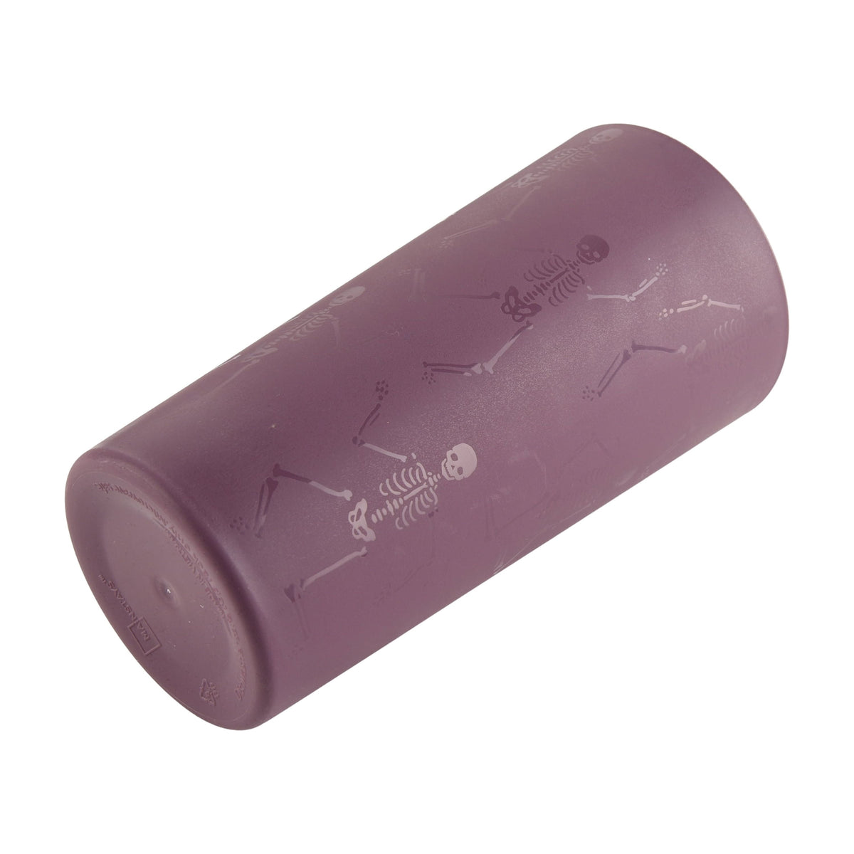 Mainstays 26 oz Round Plastic Skeleton Tumbler, Purple