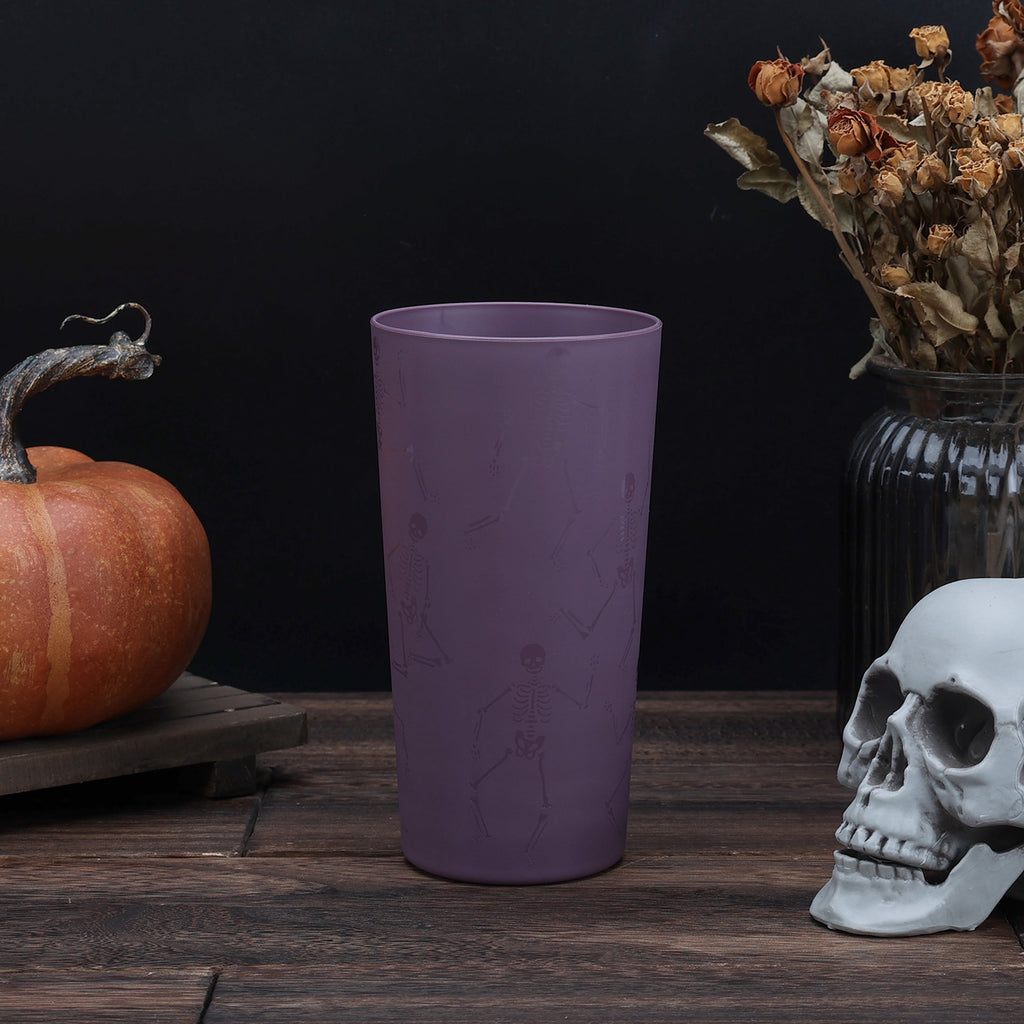 Mainstays 26 Ounce Round Plastic Etched Bat Tumbler, Black