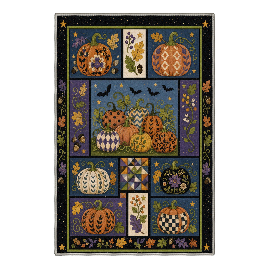 GENIMO 2'x3' Halloween Doormat, Washable Non Slip Soft Gothic Castle Outdoor Door Mat for Front Door Covered Porch Patio Entryway, Antique Gold