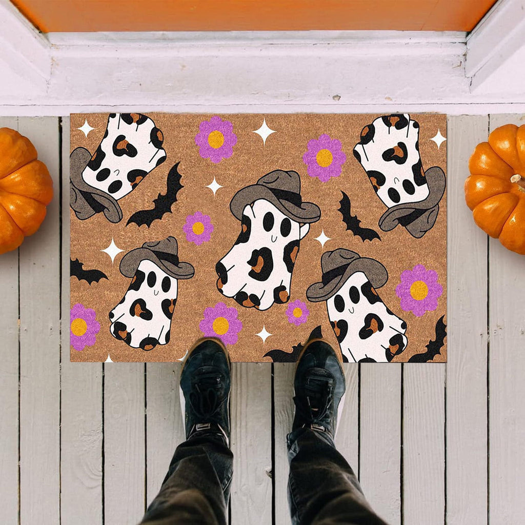 Stijggn Halloween Kitchen Rugs Halloween Mat Halloween Decorations Doormat, Welcome Mats for Front Door,Spooky Outdoor Mats for Front Door, Living Room, Bedroom, K-ids' Room