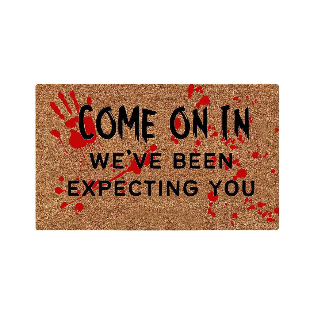 Halloween Spooky Printed Doormat, Soft Absorbent Non-Slip Rugs for Front Door Bathroom Kitchen Entryway, Halloween Decorations