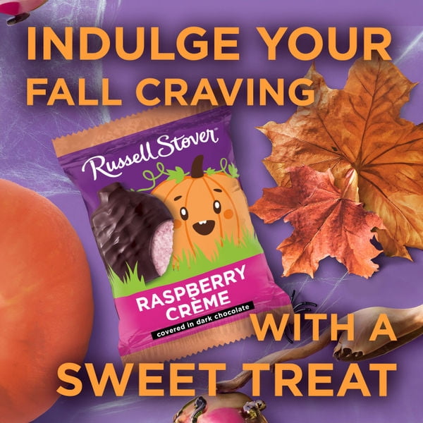 RUSSELL STOVER Halloween Milk Chocolate Chocolate Truffle Pumpkin, 1.3 oz.
