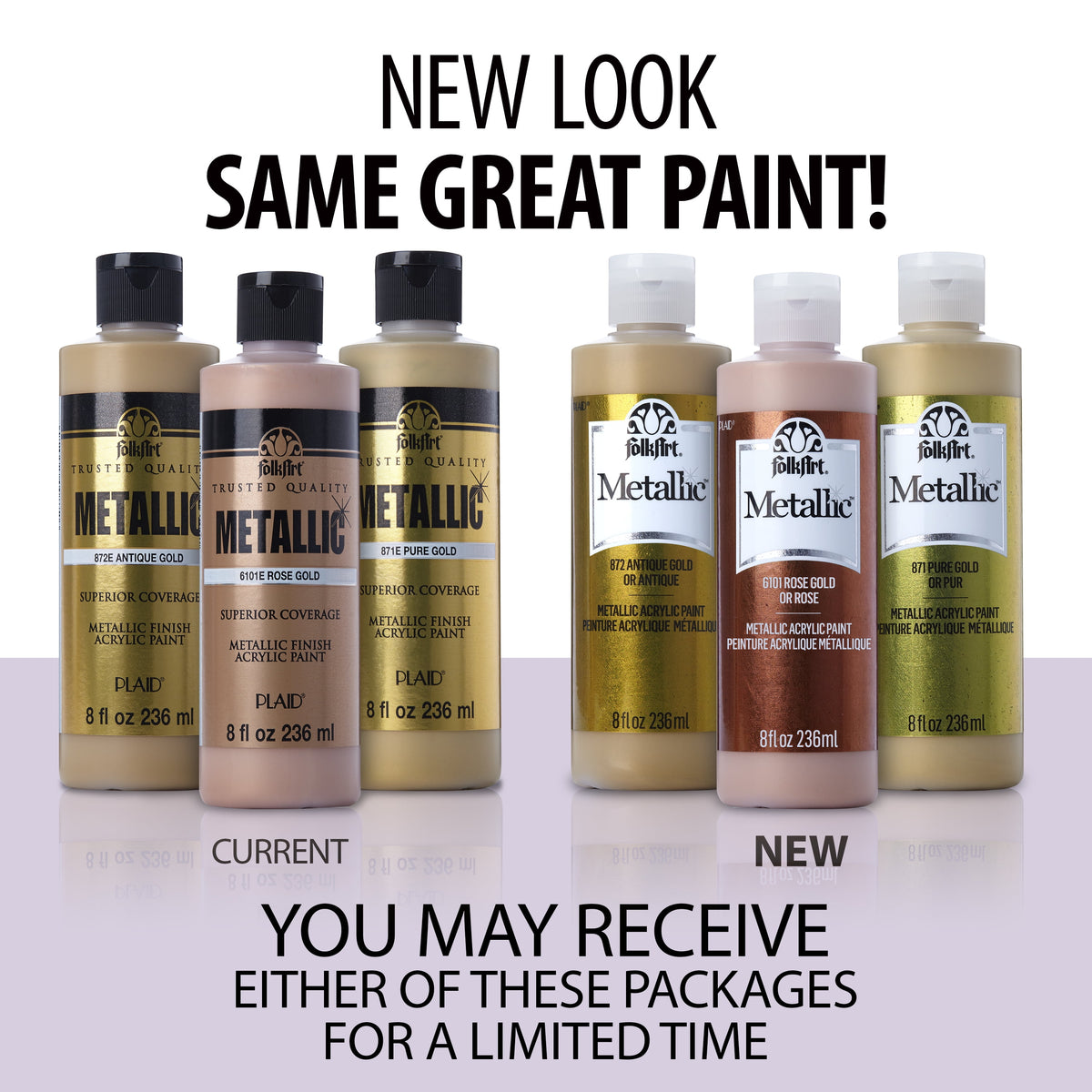 FolkArt Metallic Acrylic Craft Paint, Metallic Finish, Silver Sterling, 8 fl oz