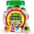 30 Gummy Eyeballs, Spooky Halloween Eyeball Candy in 4 Flavors, Soft Gummies with Jelly Filling, Individually Wrapped, By 4YoreElves (19 oz)