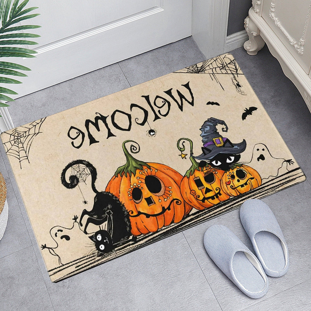 PEIBang Halloween Door Mat,Pumpkins Outdoor Rug Bathroom Doormat,Decorative Front Doormat Indoor Outdoor for Home Decor