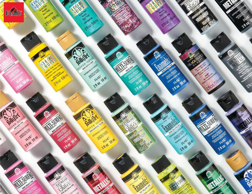 FolkArt Glitterific Acrylic Craft Paint, Glitter Finish, Hologram, 2 fl oz