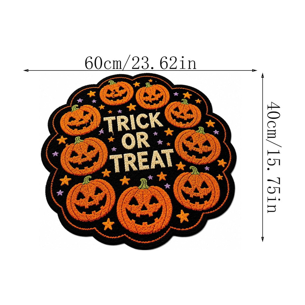 Orangide Halloween Door Mat Indoor Outdoor Welcome Rug with Ghost and Spiders Non-slip Entryway Mat for Front Porch Patio Home Fall Decoration