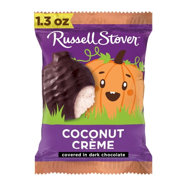 RUSSELL STOVER Halloween Milk Chocolate Chocolate Truffle Pumpkin, 1.3 oz.