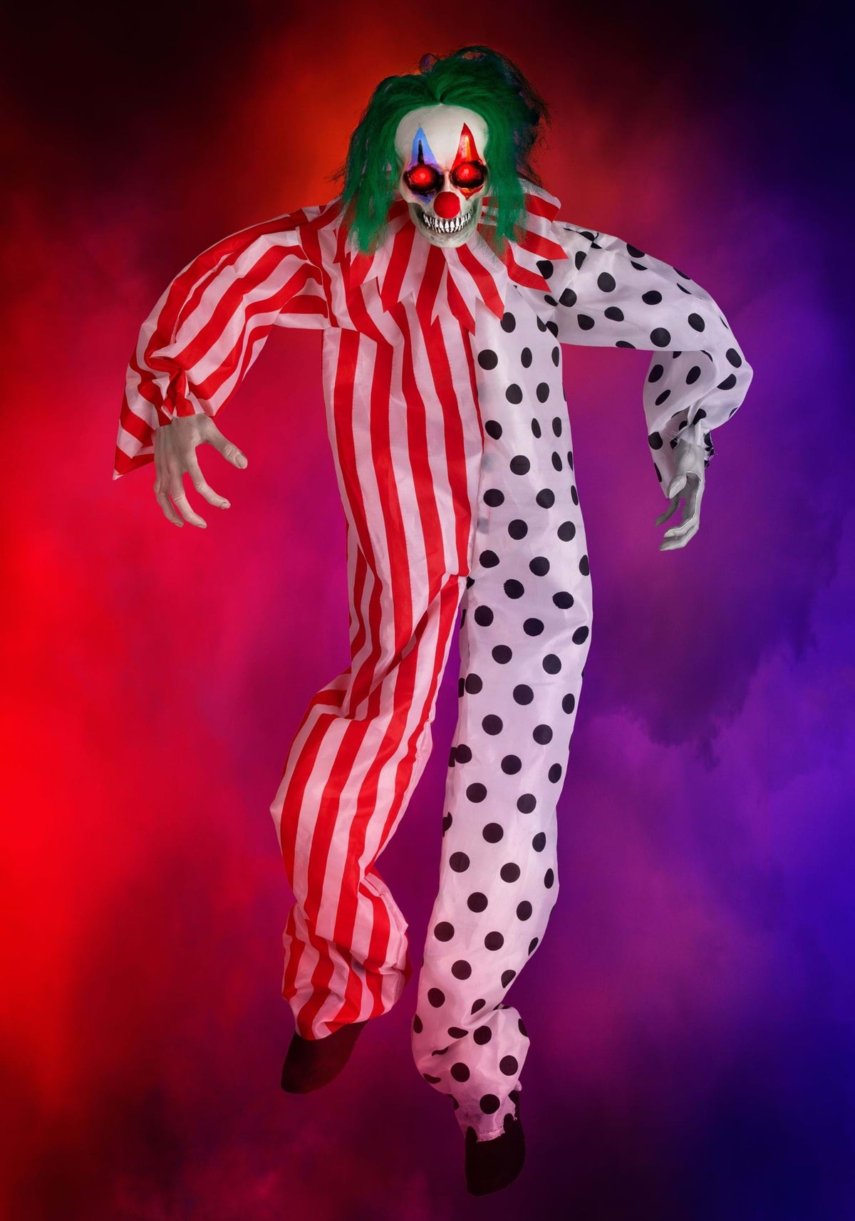 Animated Talking Evil Clown Hanging Decoration