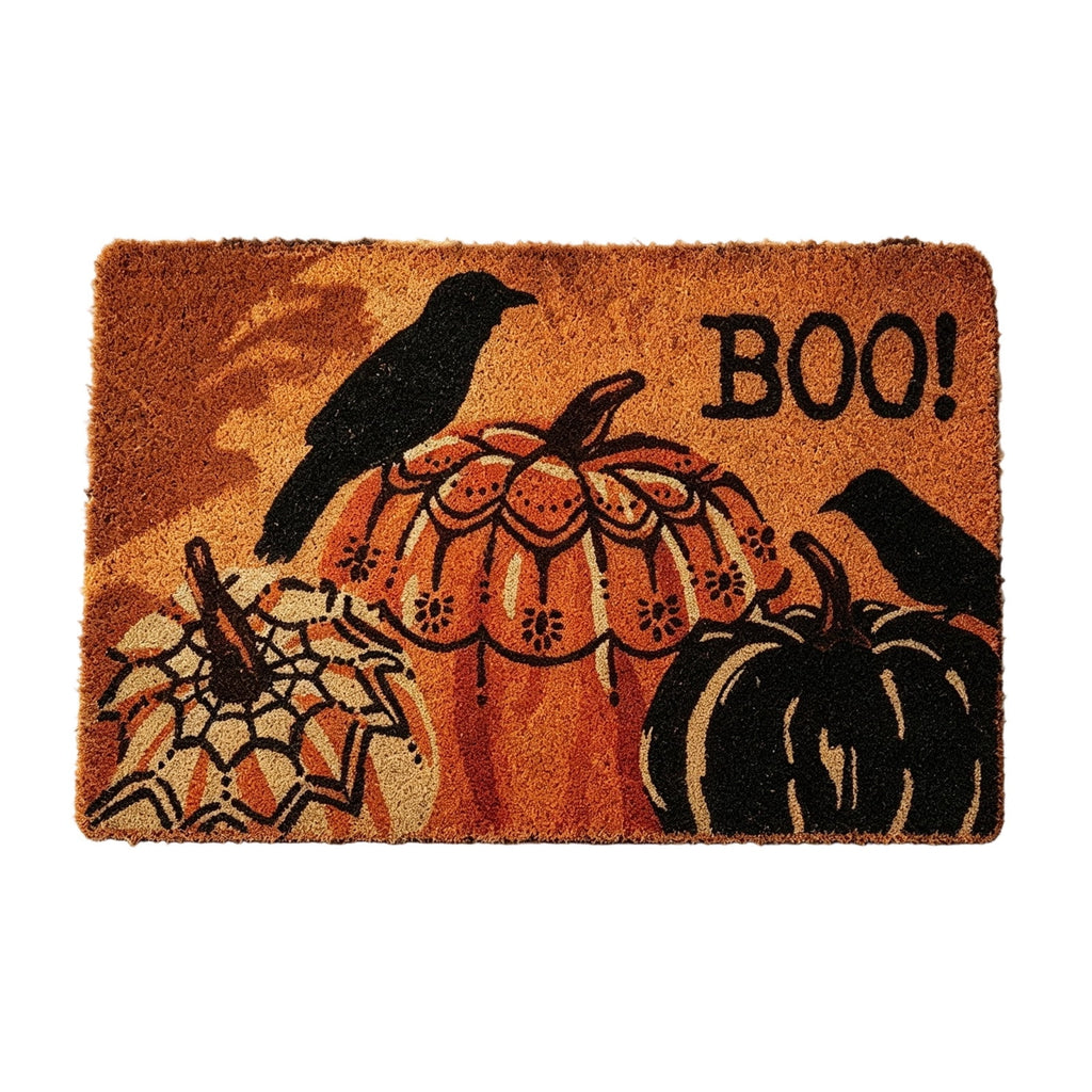 Halloween Ghost Door Mat, Cute Welcome Mat for Front Door Porch Entryway Haunted Outdoor Decor Spooky Decorative Entrance Doormat Non Slip Halloween Rug, 16" x 24"