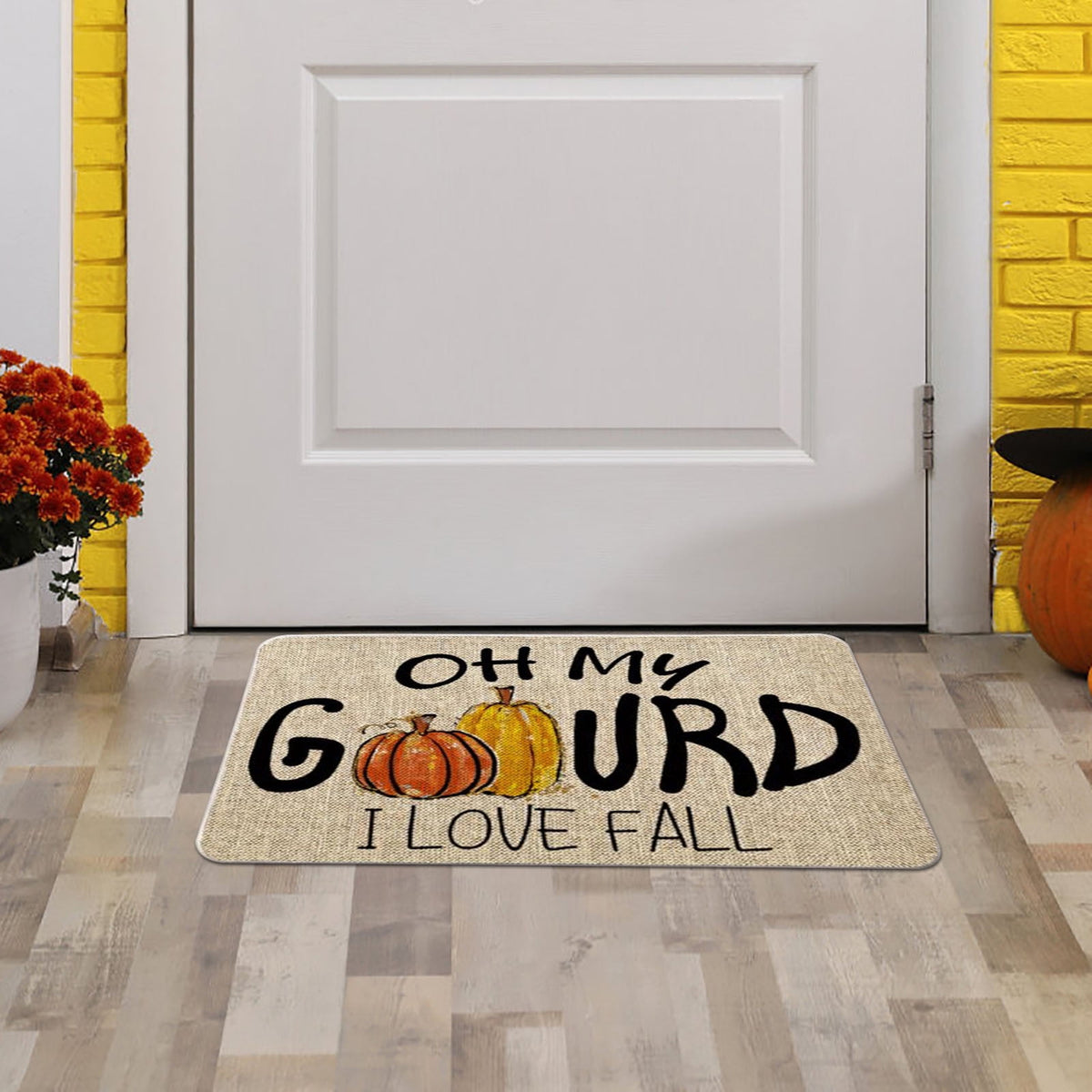 Stijggn Halloween Kitchen Rugs Halloween Mat Halloween Decorations Doormat, Welcome Mats for Front Door,Spooky Outdoor Mats for Front Door, Living Room, Bedroom, K-ids' Room