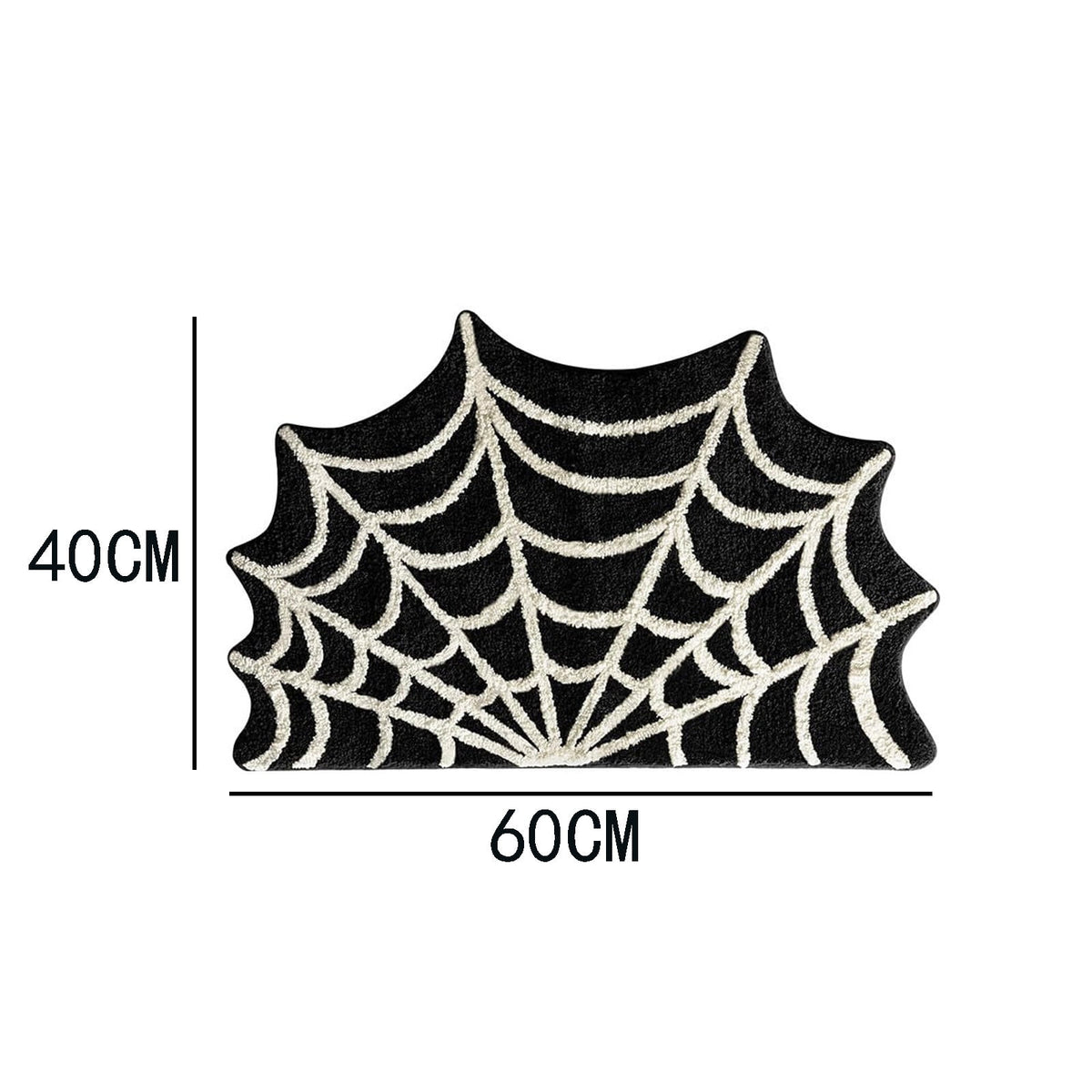 Premium Halloween Spider Web Doormat - Non-Slip Entrance Rug with Gothic Pattern for Front Door, Kitchen, Hallway, Soft PVC Material, Washable Floor Mat for Spooky Home Decor