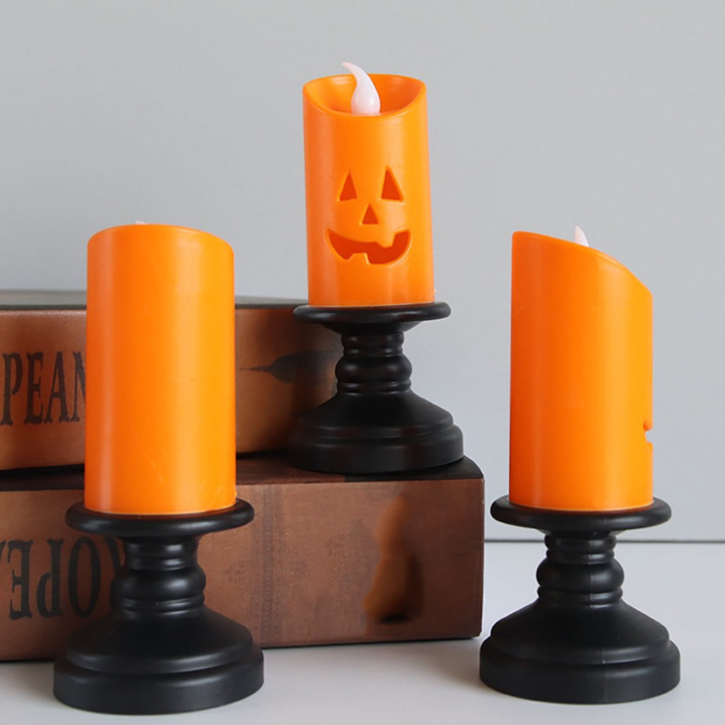 Qocolcyl 2 Pack Halloween Skeleton Lights Decorations, Halloween Candles Lamp Decoration Ornament Indoor Outdoor, Halloween Scary Decor for Home Room Table Outside Yard Lawn Garden Party Supplies