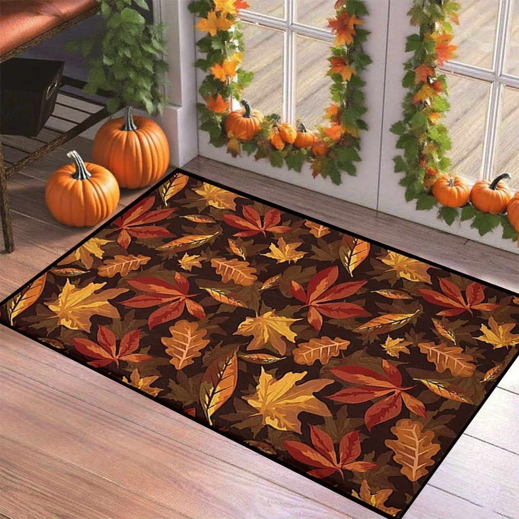 Autumn Door Mat for Entryway, 16x24 Inch, Fall-Themed Floor Doormat for Home Decor, Non-Slip Rug Mat for Living Room, Kitchen, Bedroom, Gifts for Fall Lovers (E)