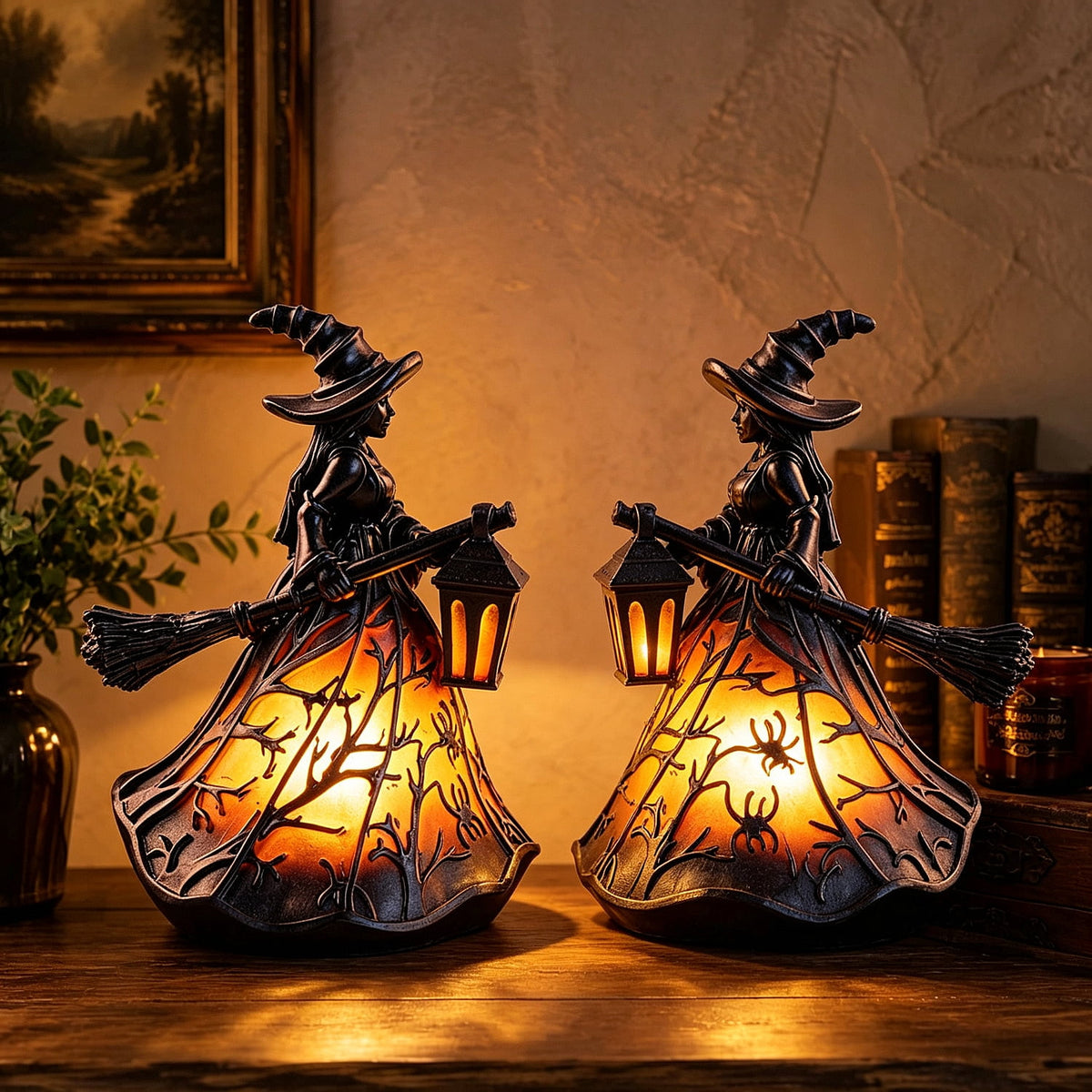 Clearance Gothic LED Lamp – Raven's Moonlight Mysterious Crow on Orb Sculpture, 3D Hollow Lantern Decorative Lamp for Gothic Collectors, Halloween Enthusiasts Best Halloween Gifts