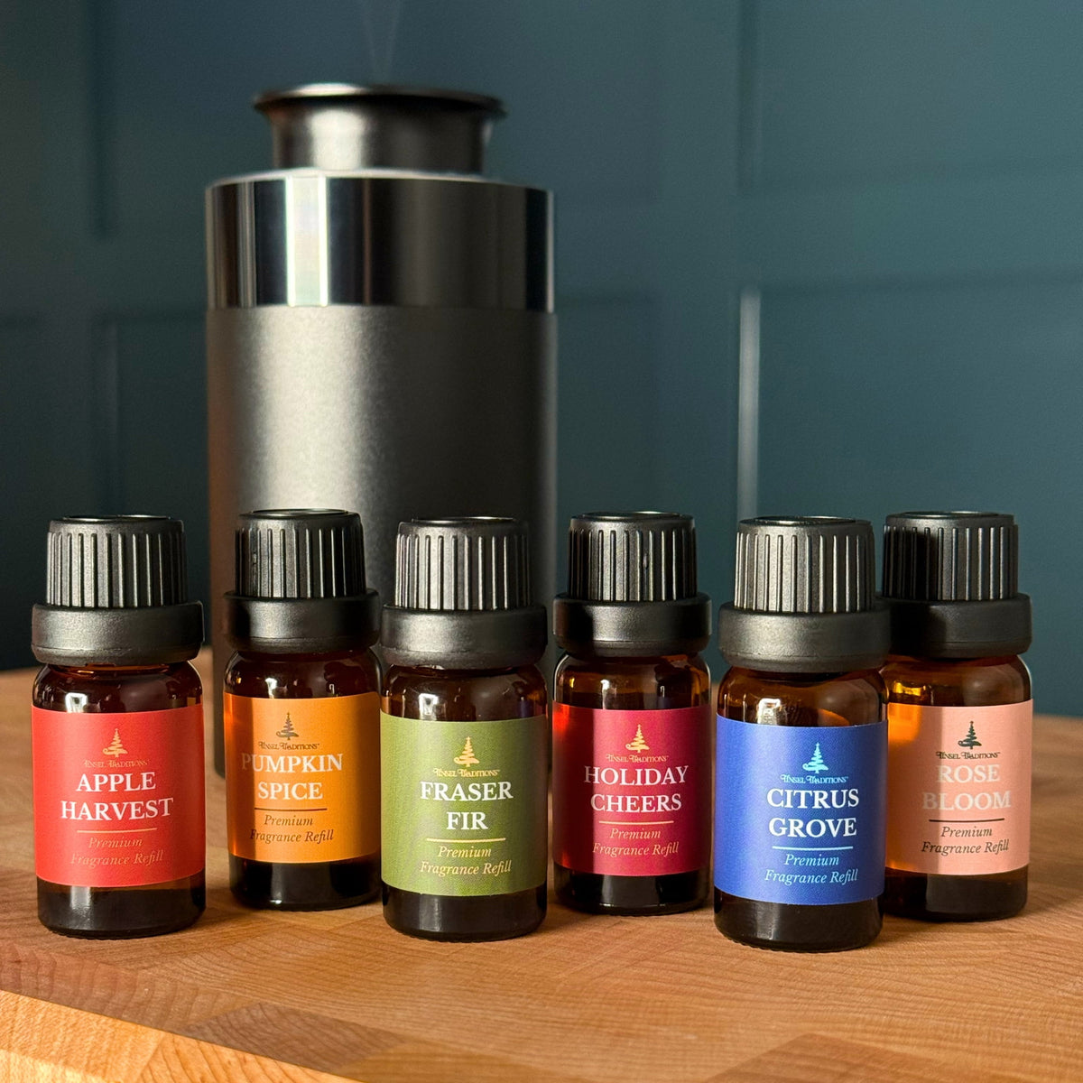 Traditions of Scent Apple Harvest Premium Fragrance Diffuser Oil Refills by Tinsel Traditions - Set of 3