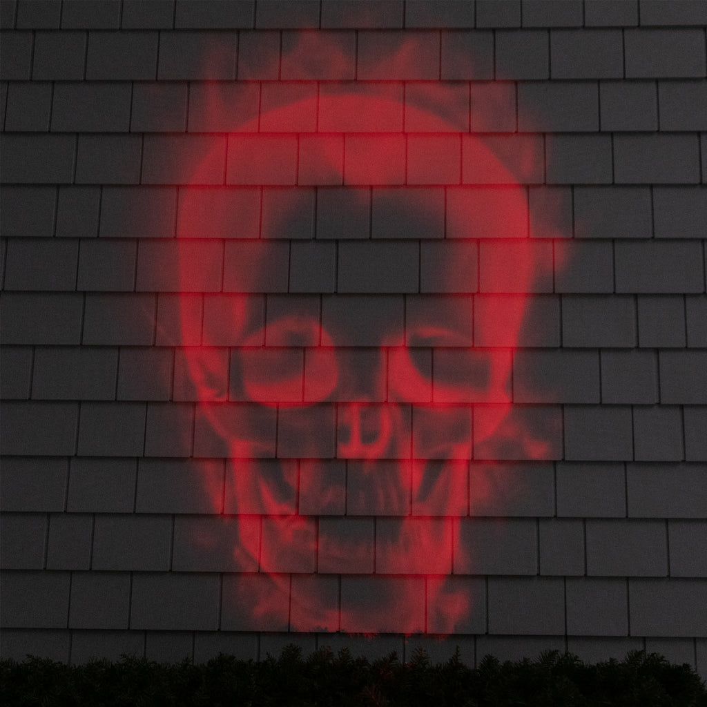 Northlight Halloween Skull Outdoor Light Show Projector - 8"