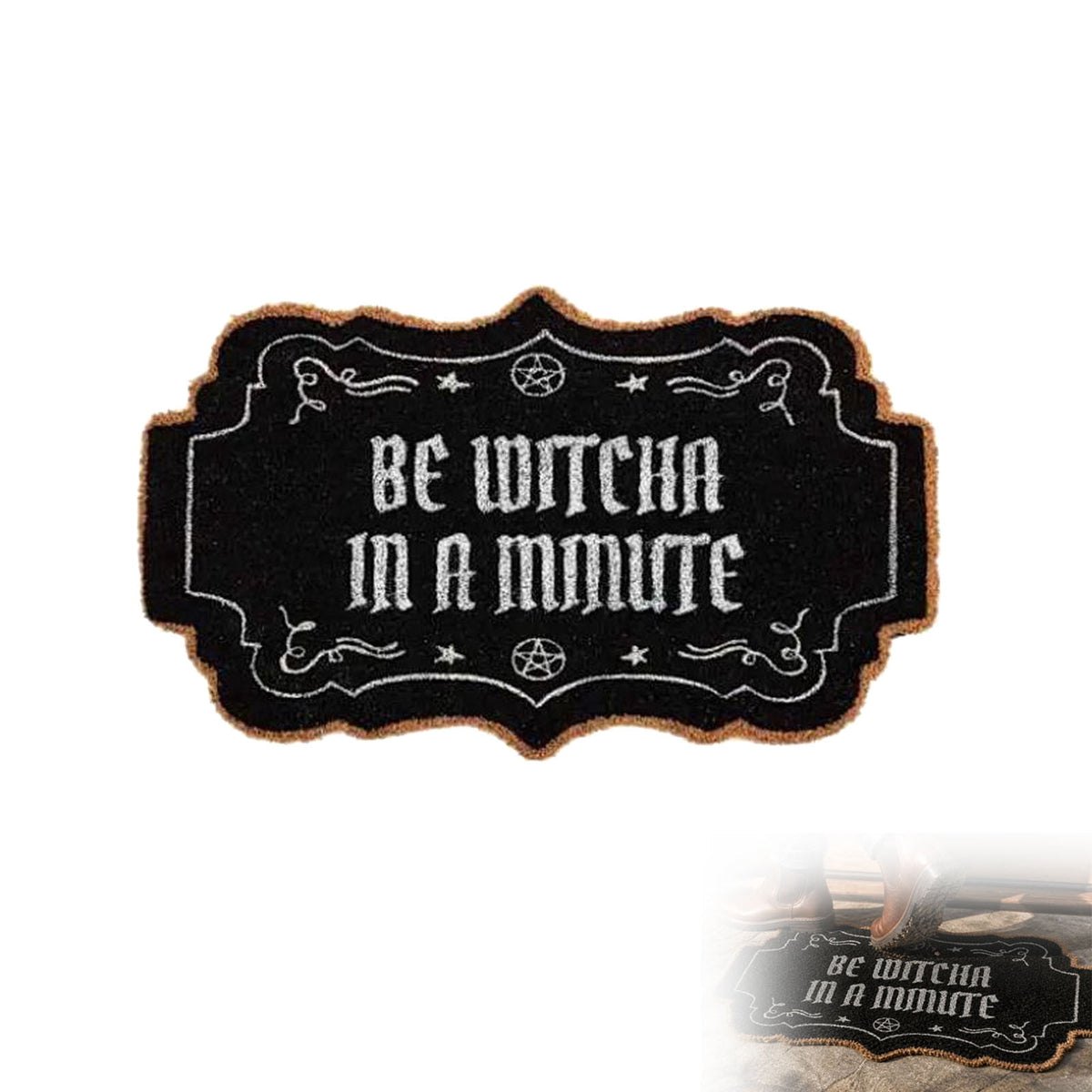 2026 Halloween Outdoor Decorations Halloween Ghost Doormat 50x80 Cm Black And Orange Checkered For Front Doors Porches And Holiday Decorations
