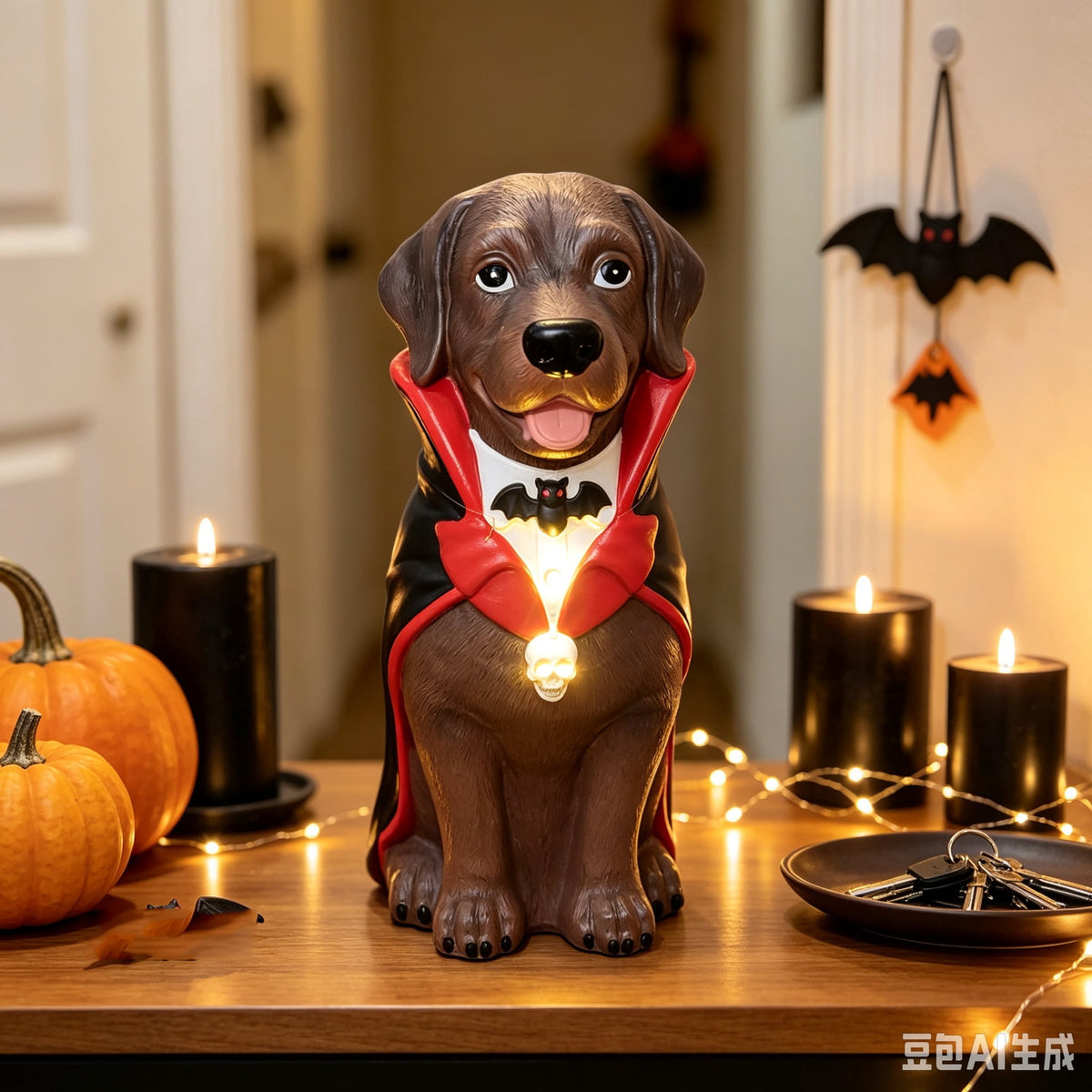 Clearance! Christmas Golden Retriever Statue with LED Lights, Cute Dog Holding Puppy Figurine, Christmas Decoration Indoor Outdoor, Gift for Kiddo Adults