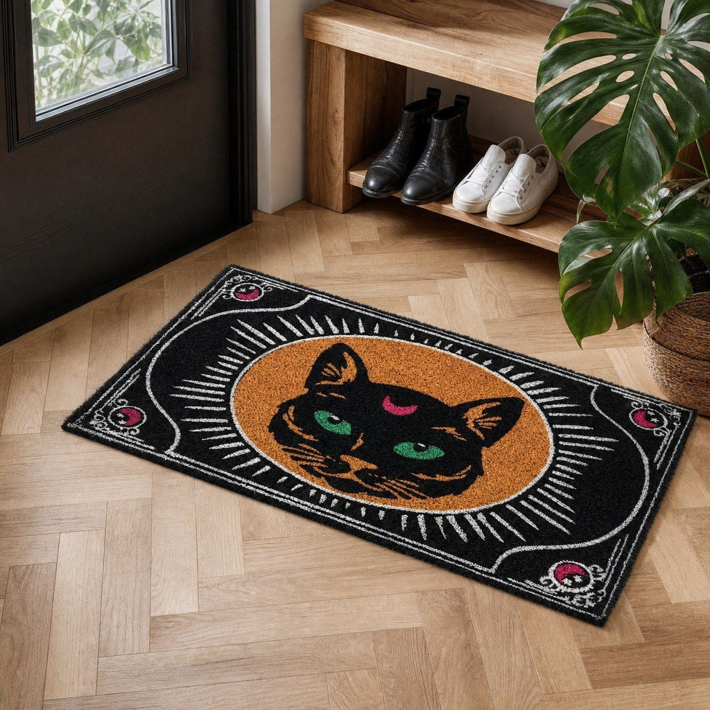 Witch-Themed Halloween Door mat 20×32in, Gothic Rug, Halloween Welcome Mat For Front Door Porch Home Decor