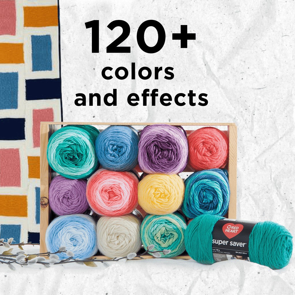 Red Heart® Super Saver™ #4 Worsted Acrylic Yarn, Pool 7oz/198g 364yd