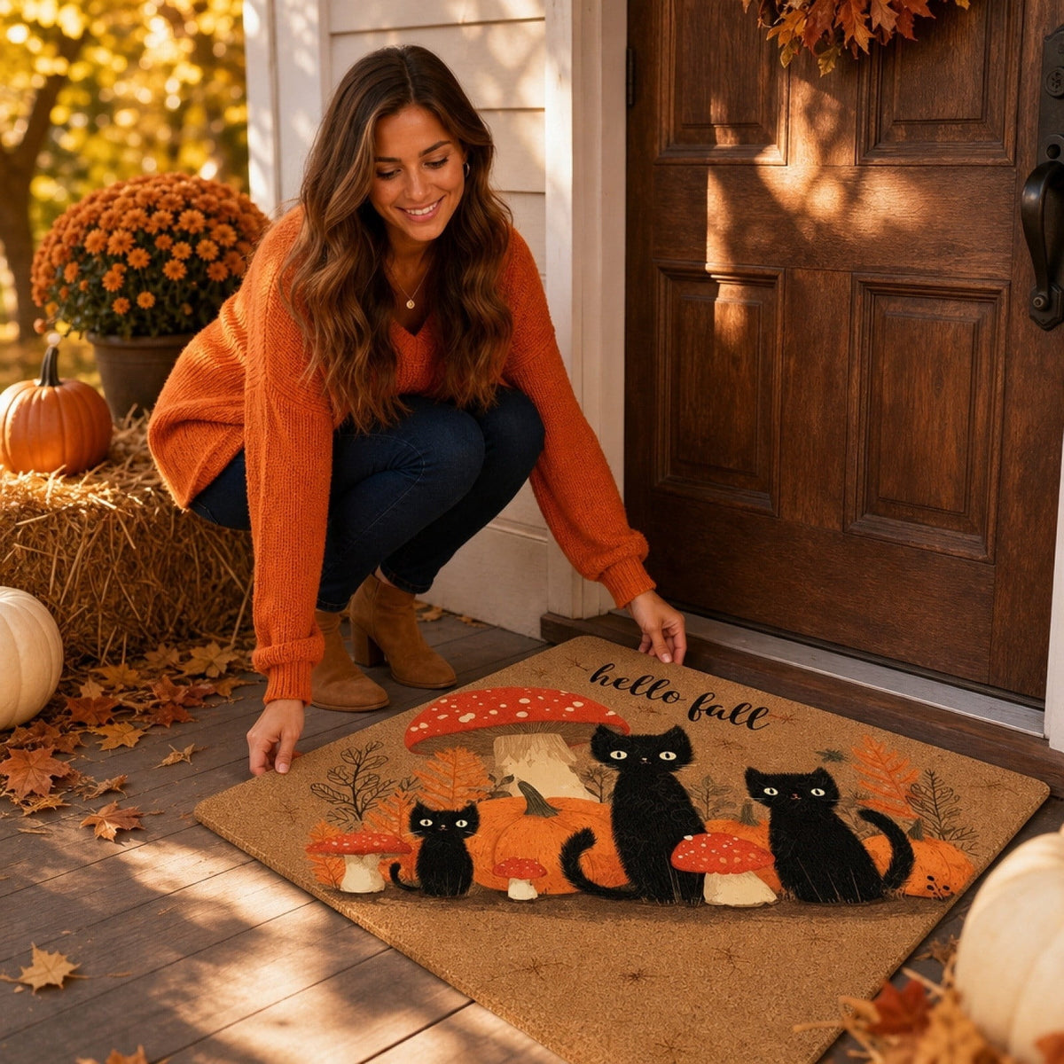 Duck Doormat Outdoor 24'', Rustic Front Door Mat for Entryway, 1 PC
