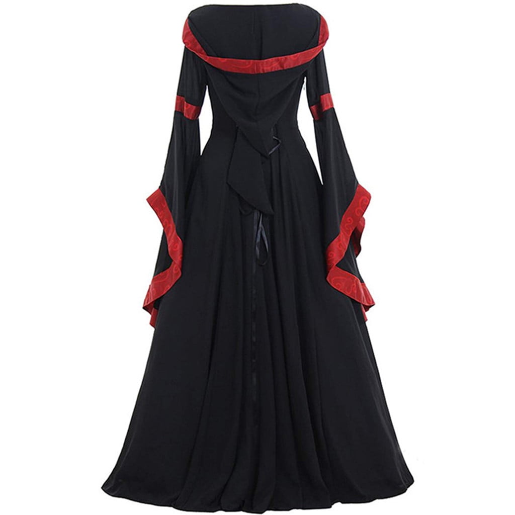 Babysbule Womens Summer Dresses, Women's Vintage Classic Medieval Floor Length Renaissance Gothic Long Sleeve Dress