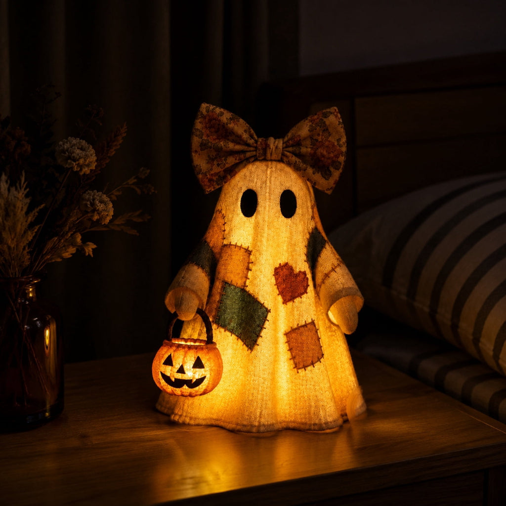 YZEGDCH Halloween 3D Ghost Campfire Flickering Night Light 2 Funny Roasting Marshmallows at Campfire LED Electric Faux Flameless Campfire Nightlight Funny Halloween Decor