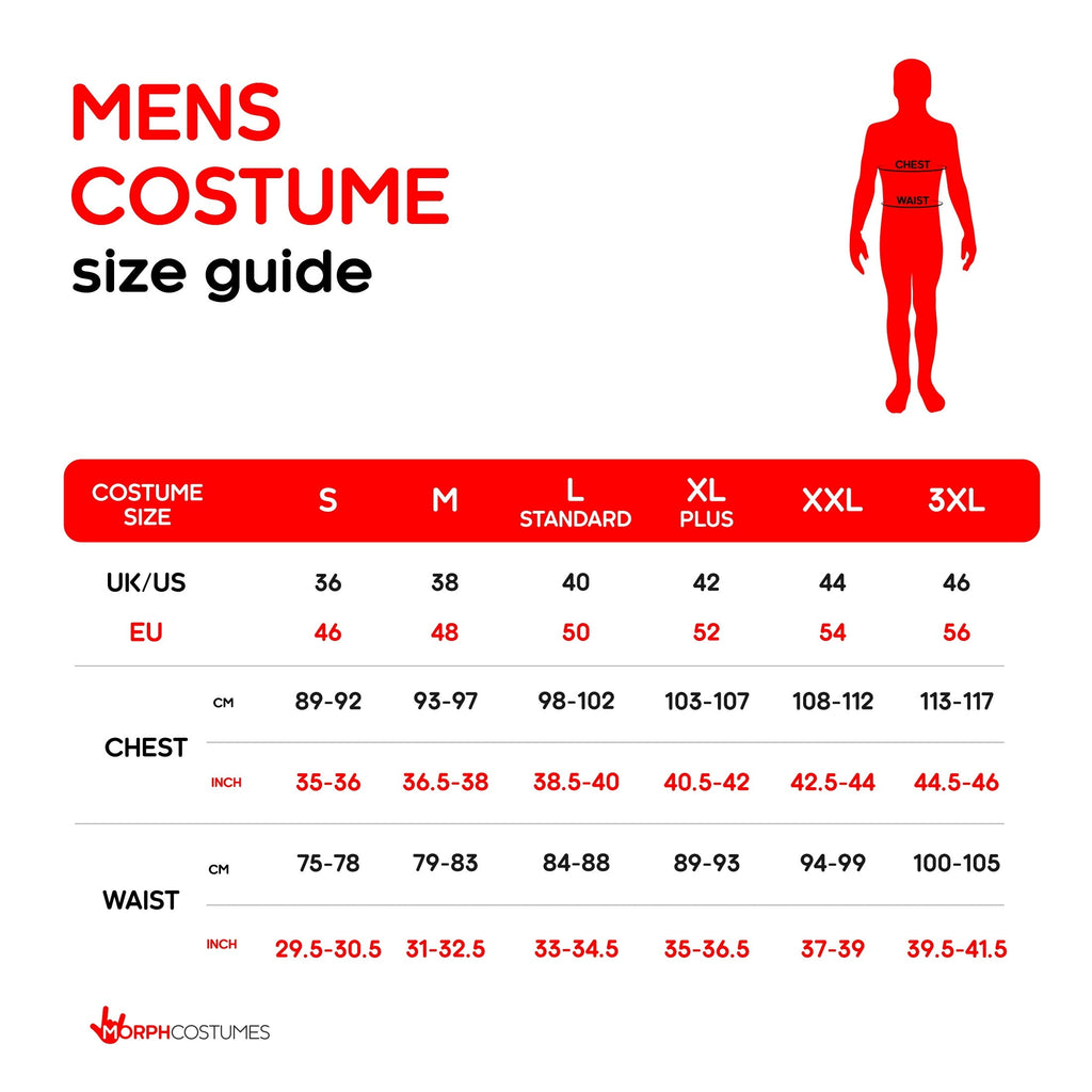 Morph Mens Wheres Wanderer Costume Set Adult Red White Stripe Book Character Halloween Red L