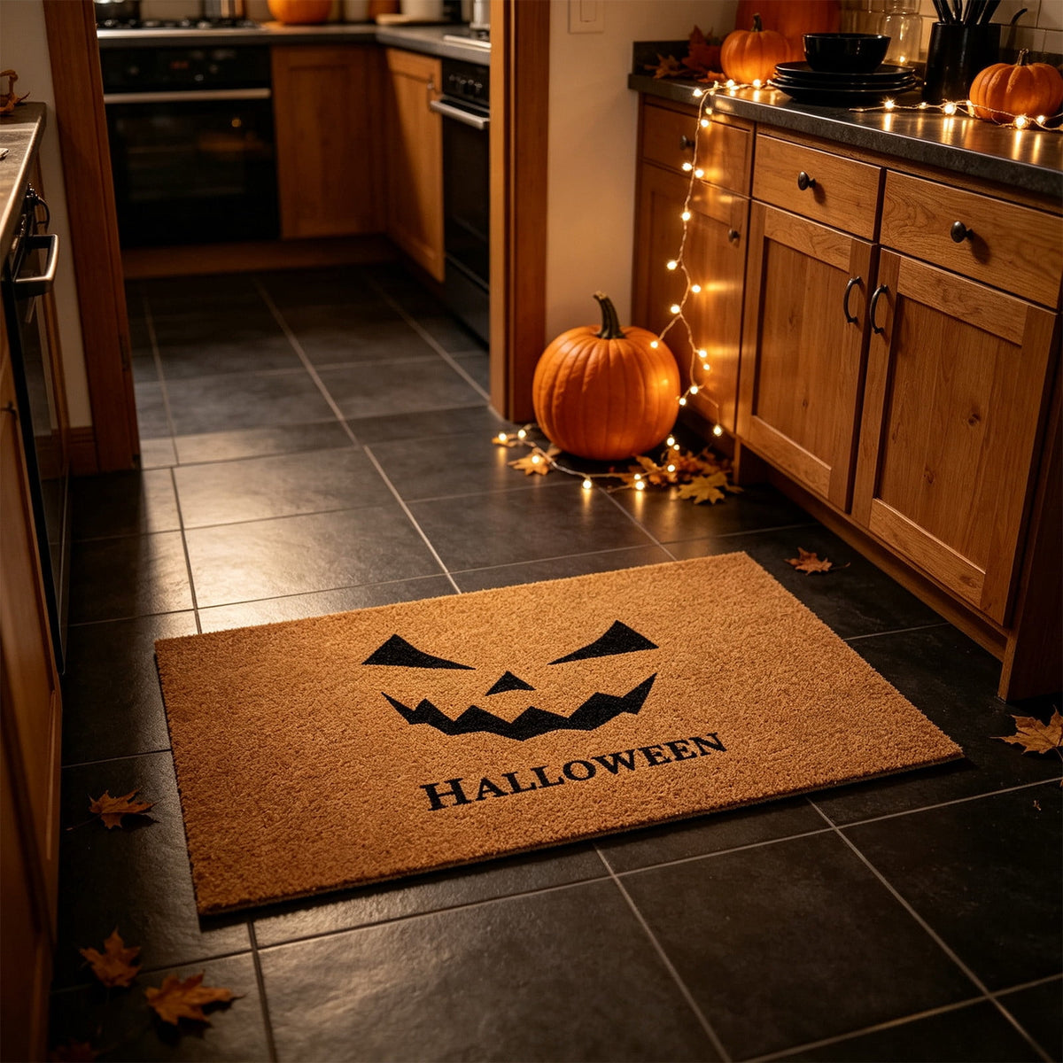 Halloween Ghost Door Mat, Cute Welcome Mat for Front Door Porch Entryway Haunted Outdoor Decor Spooky Decorative Entrance Doormat Non Slip Halloween Rug, 16" x 24"