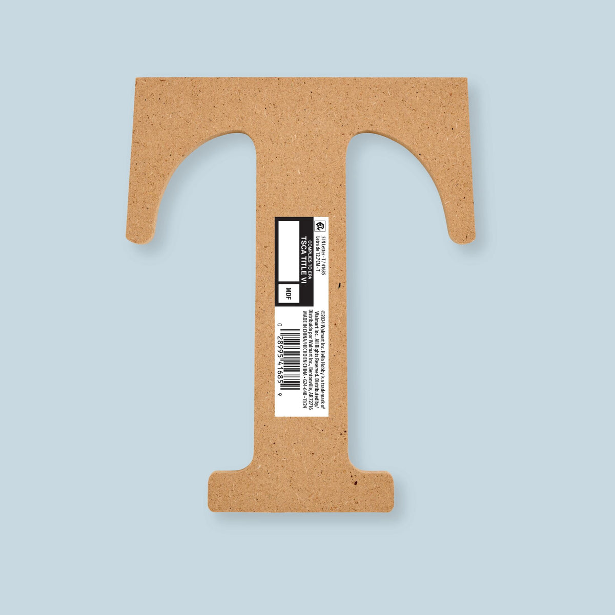 Plaid Unfinished Wood MDF 5" Letter for DIY Arts and Crafts, A