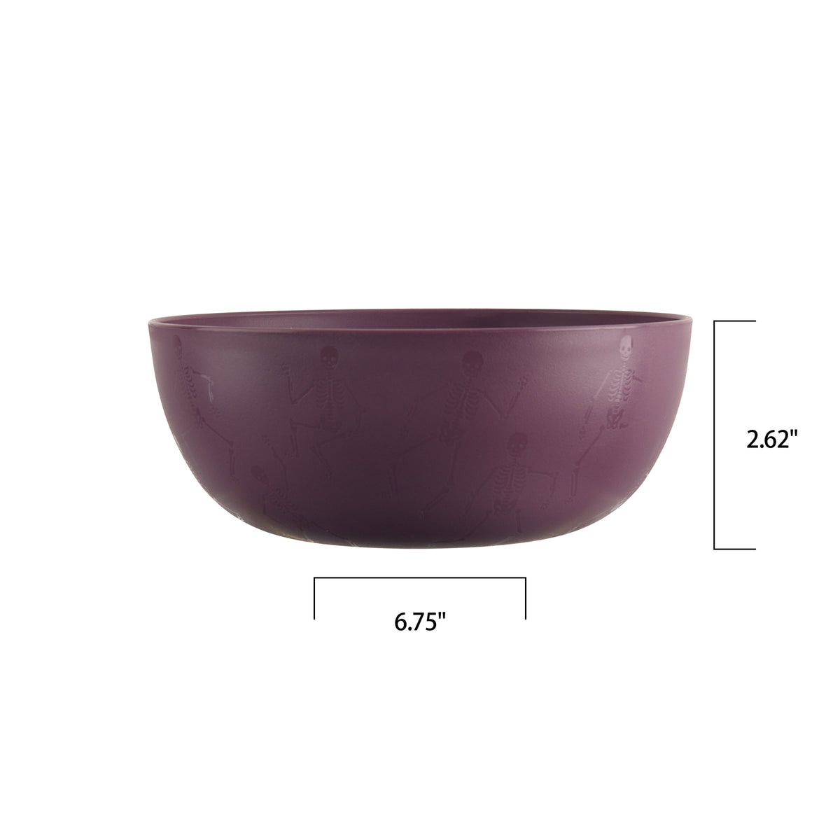 Mainstays 38 Ounce Round Plastic Etched Bats Bowl, Black