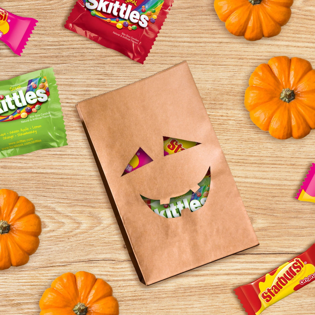 Skittles, Skittles Sours, Starburst, and Starburst FaveREDS Halloween Candy - 50 Ct Bulk Bag
