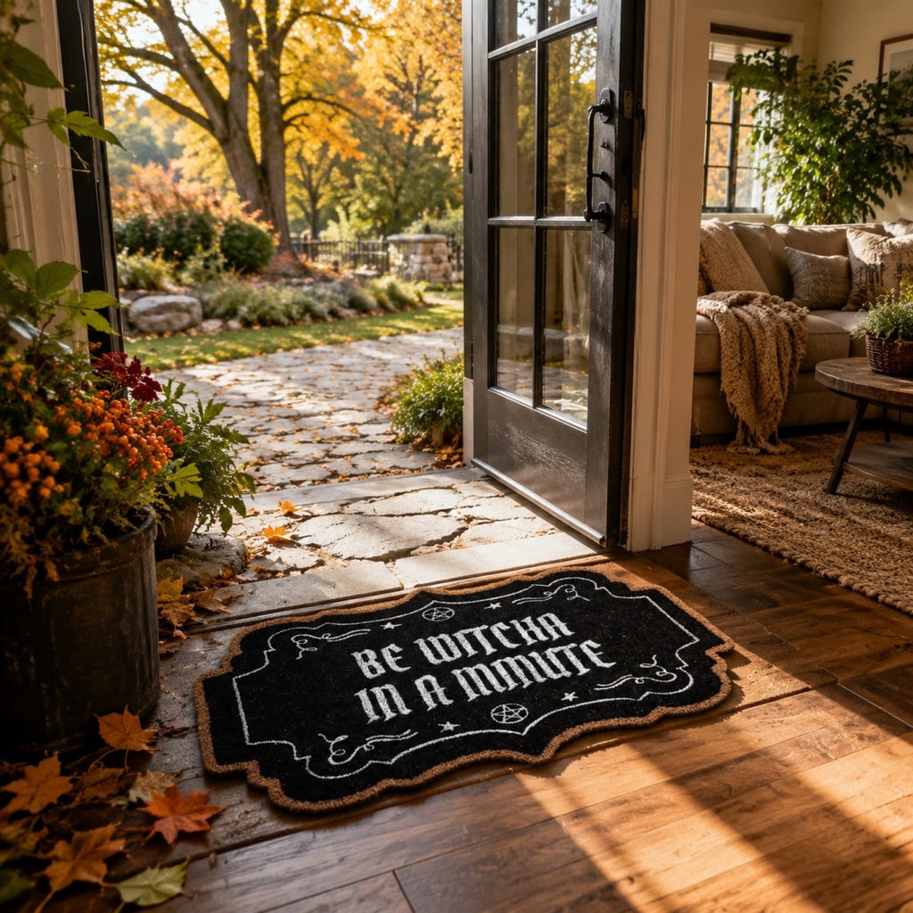 Halloween Ghost Door Mat, Cute Welcome Mat for Front Door Porch Entryway Haunted Outdoor Decor Spooky Decorative Entrance Doormat Non Slip Halloween Rug, 16" x 24"