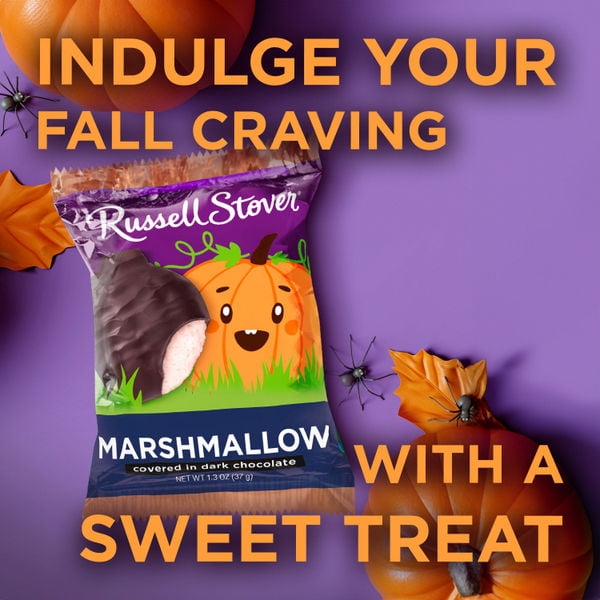 RUSSELL STOVER Halloween Milk Chocolate Chocolate Truffle Pumpkin, 1.3 oz.