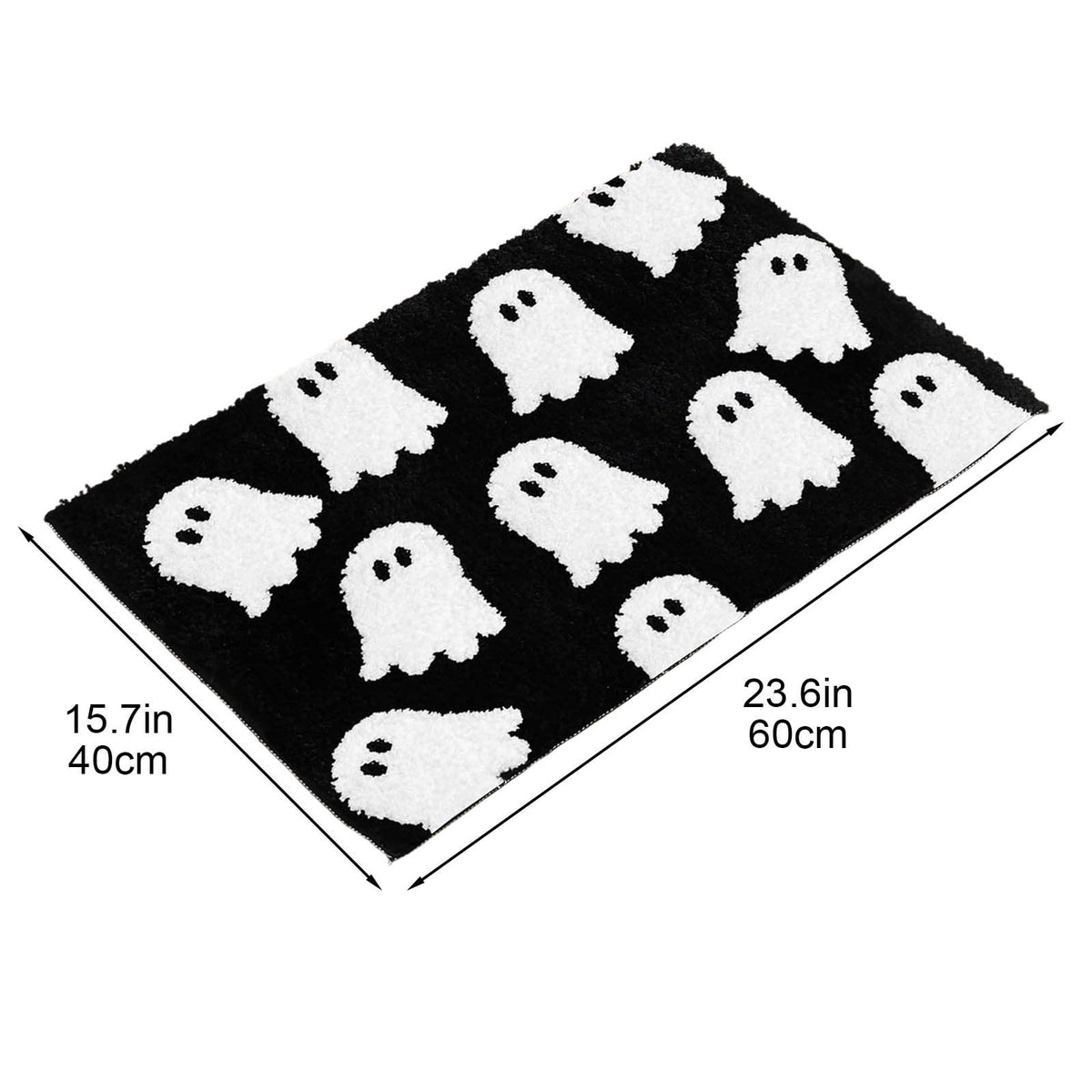 Halloween Doormat Cute Ghost Floor Mat Non-Slip Entrance Door Rugs for Indoor Outdoor Bathroom Porch Decor,15.7 x 23.6 Inch